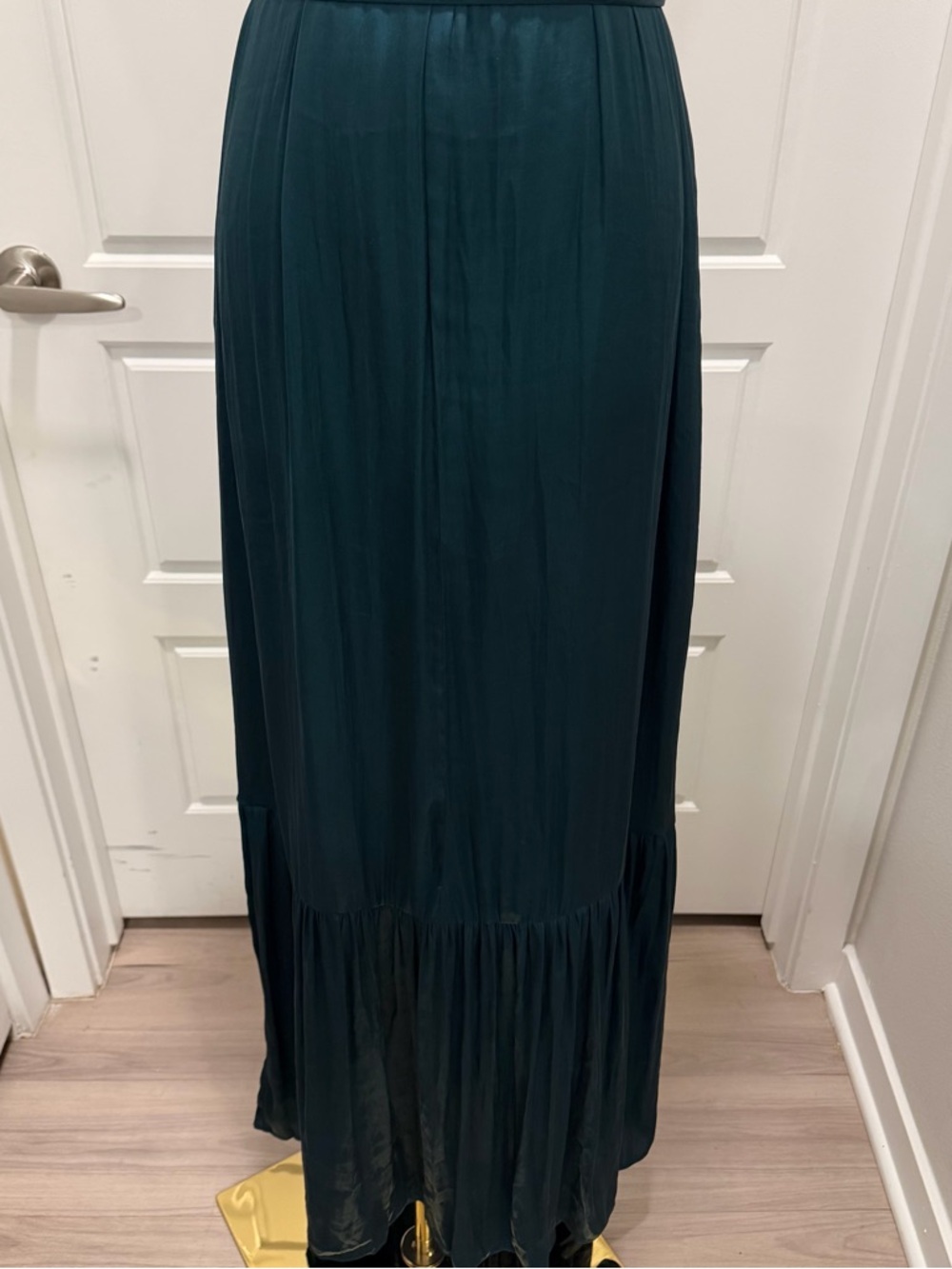 Banana Republic Emerald Green Dress Twisted Collar Maxi Dress - Picture 6 of 7